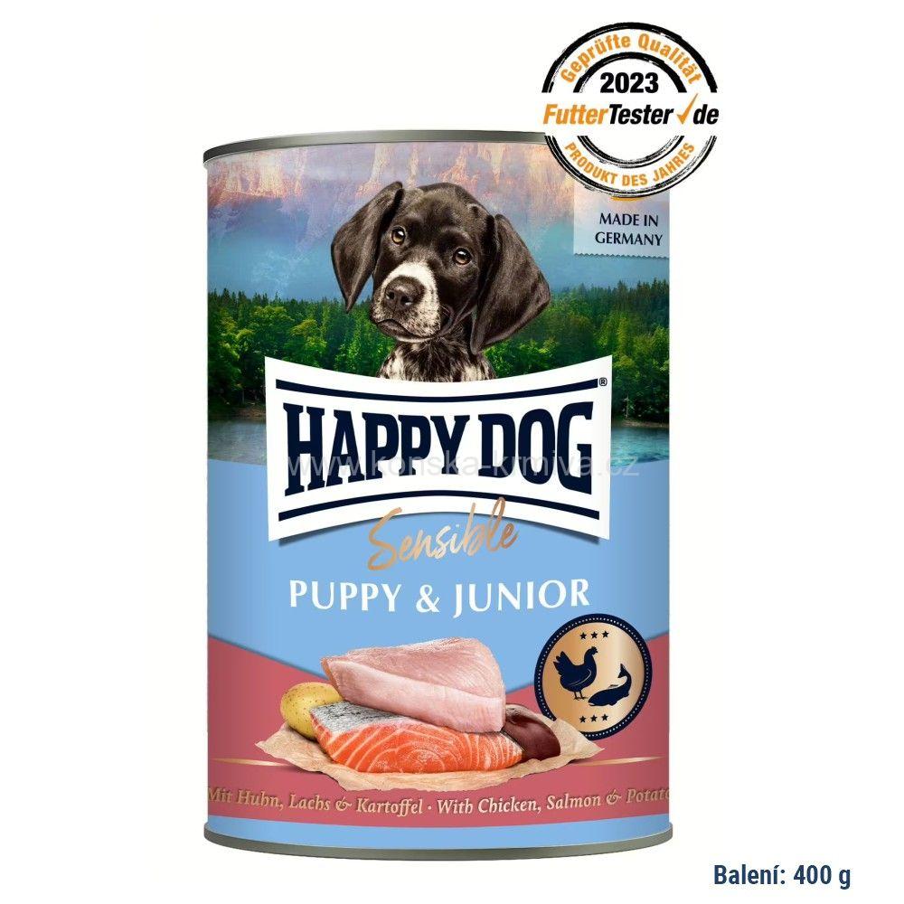 Happy Dog - Sensible Puppy & Junior - Huhn, Lachs - losos