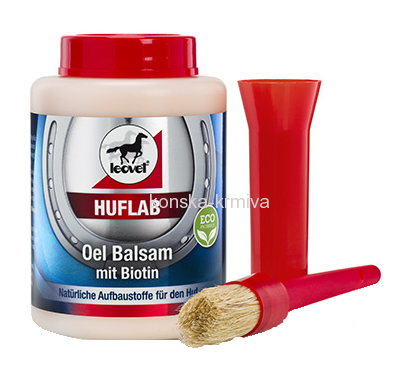 LEOVET HUFLAB Olejový balzám na kopyta s biotinem + štětec 500ml