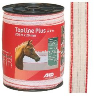 Páska pro elektrické ohradníky TopLine Plus  20 mm 200m
